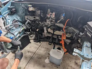 Flushing out coolant