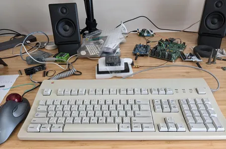 Apple Extended Keyboard II in place on my desk