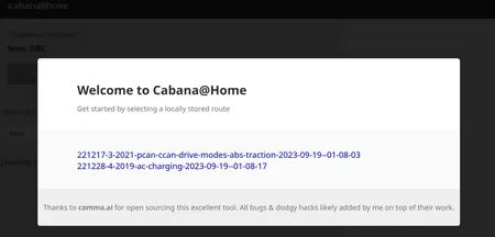 Cabana@Home launch prompt