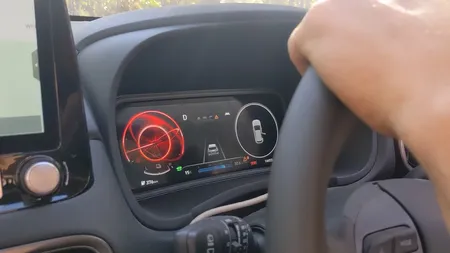Still capture from a video of the dash in Sport mode