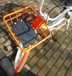 Mobike Light basket and solar panel
